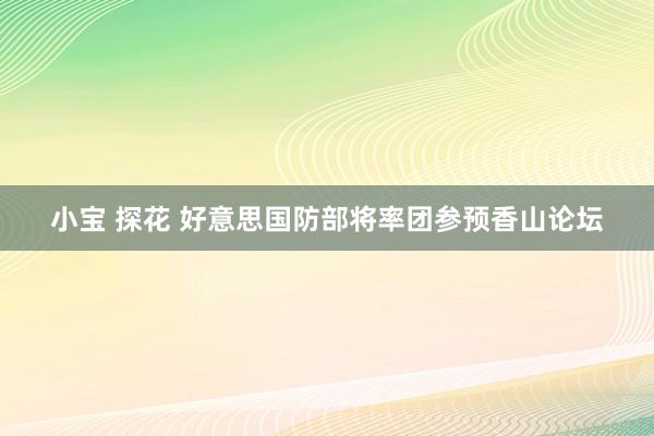 小宝 探花 好意思国防部将率团参预香山论坛