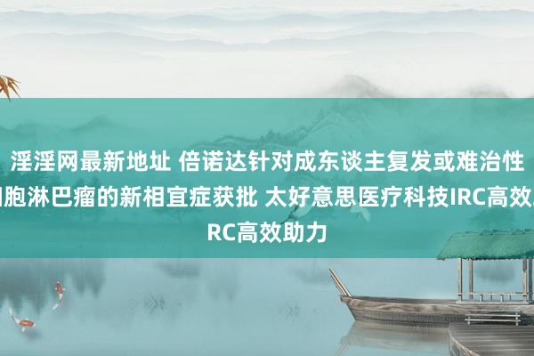 淫淫网最新地址 倍诺达针对成东谈主复发或难治性套细胞淋巴瘤的新相宜症获批 太好意思医疗科技IRC高效助力