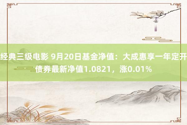 经典三级电影 9月20日基金净值：大成惠享一年定开债券最新净值1.0821，涨0.01%