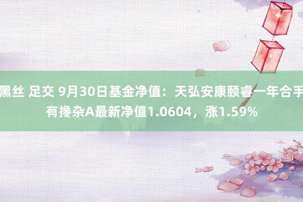 黑丝 足交 9月30日基金净值：天弘安康颐睿一年合手有搀杂A最新净值1.0604，涨1.59%