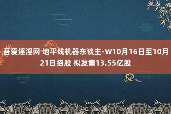 吾爱淫淫网 地平线机器东谈主-W10月16日至10月21日招股 拟发售13.55亿股