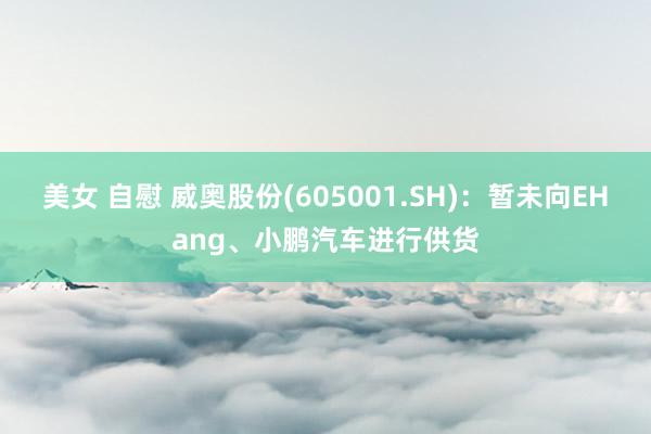 美女 自慰 威奥股份(605001.SH)：暂未向EHang、小鹏汽车进行供货