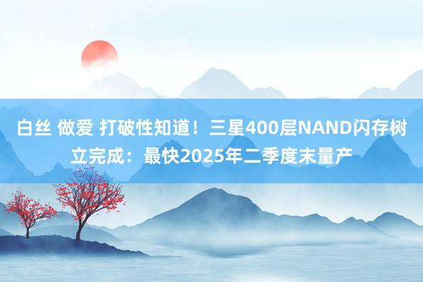 白丝 做爱 打破性知道！三星400层NAND闪存树立完成：最快2025年二季度末量产