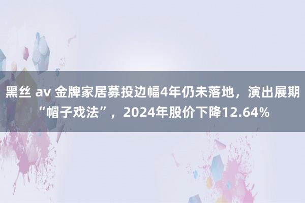 黑丝 av 金牌家居募投边幅4年仍未落地，演出展期“帽子戏法”，2024年股价下降12.64%