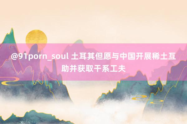 @91porn_soul 土耳其但愿与中国开展稀土互助并获取干系工夫