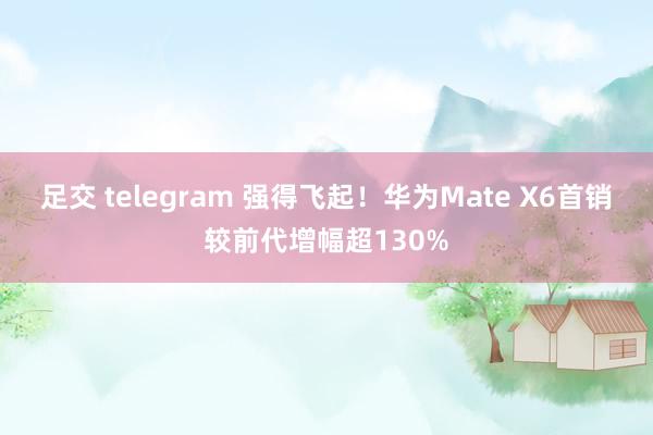 足交 telegram 强得飞起！华为Mate X6首销较前代增幅超130%