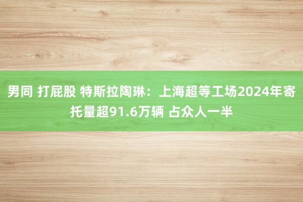 男同 打屁股 特斯拉陶琳：上海超等工场2024年寄托量超91.6万辆 占众人一半