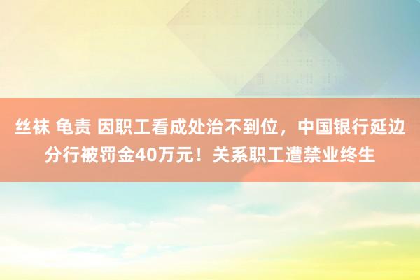 丝袜 龟责 因职工看成处治不到位，中国银行延边分行被罚金40万元！关系职工遭禁业终生